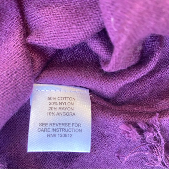 one 7 six purple woman's top long sleeves plus 1X - Picture 4 of 4